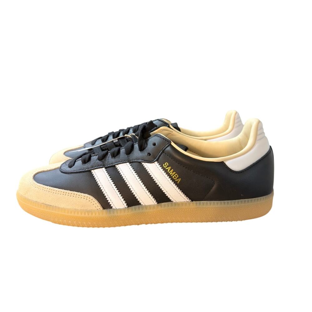 adidas Samba OG Men’s 10.5 Black White Gum Suede Leather Sneakers NWB - Picture 3 of 7